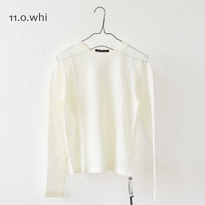mizuiro ind [ミズイロ インド] lace jacquard P/O [3-210070] レースジャカードプルオーバー・クルーネック・長袖・LADY'S [2026AW]