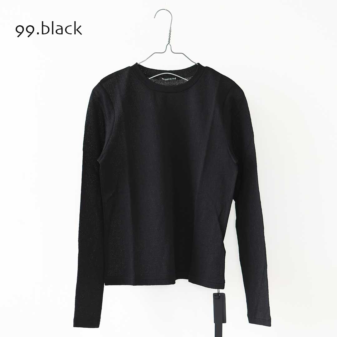 mizuiro ind [ミズイロ インド] lace jacquard P/O [3-210070] レースジャカードプルオーバー・クルーネック・長袖・LADY'S [2026AW]
