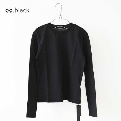 mizuiro ind [ミズイロ インド] lace jacquard P/O [3-210070] レースジャカードプルオーバー・クルーネック・長袖・LADY'S [2026AW]