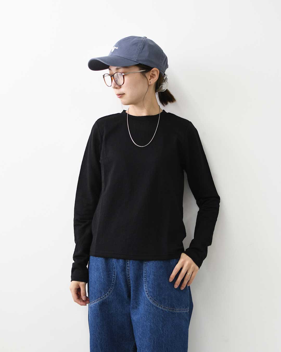 mizuiro ind [ミズイロ インド] lace jacquard P/O [3-210070] レースジャカードプルオーバー・クルーネック・長袖・LADY'S [2026AW]