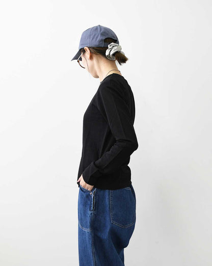 mizuiro ind [ミズイロ インド] lace jacquard P/O [3-210070] レースジャカードプルオーバー・クルーネック・長袖・LADY'S [2026AW]