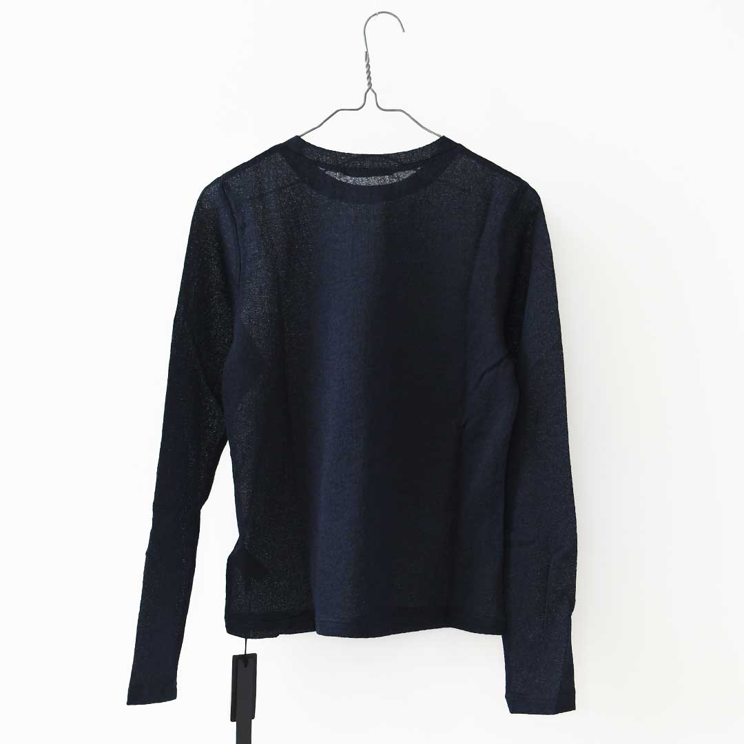 mizuiro ind [ミズイロ インド] lace jacquard P/O [3-210070] レースジャカードプルオーバー・クルーネック・長袖・LADY'S [2026AW]
