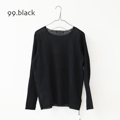 mizuiro ind [ミズイロ インド] pleats like crew neck P/O [3-210071] プリーツライククルーネックプルオーバー・クルーネック・長袖・LADY'S[2026AW]