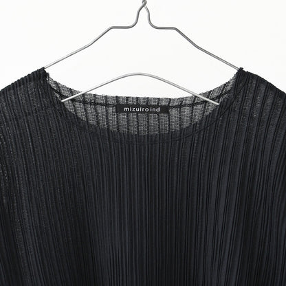 mizuiro ind [ミズイロ インド] pleats like crew neck P/O [3-210071] プリーツライククルーネックプルオーバー・クルーネック・長袖・LADY'S[2026AW]