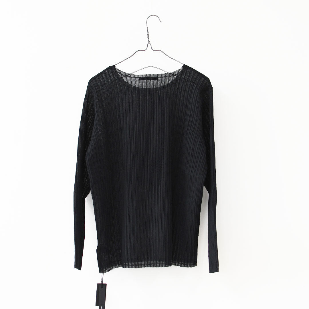 mizuiro ind [ミズイロ インド] pleats like crew neck P/O [3-210071] プリーツライククルーネックプルオーバー・クルーネック・長袖・LADY'S[2026AW]