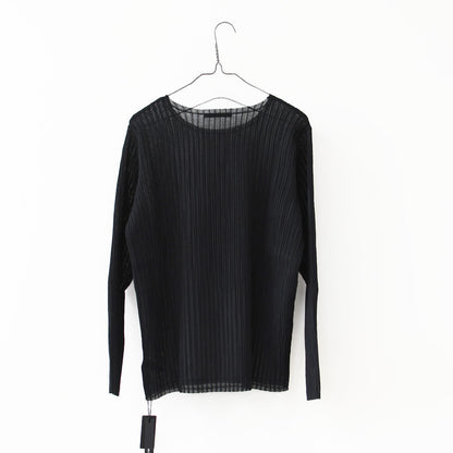 mizuiro ind [ミズイロ インド] pleats like crew neck P/O [3-210071] プリーツライククルーネックプルオーバー・クルーネック・長袖・LADY'S[2026AW]