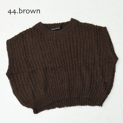 mizuiro ind [ミズイロ インド] hairly cocoon wide vest [3-220085] ヘアリーコクーンワイドベスト・ベスト・ニットベスト・ワイドシルエット・LADY'S [2025AW]