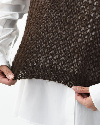 mizuiro ind [ミズイロ インド] hairly cocoon wide vest [3-220085] ヘアリーコクーンワイドベスト・ベスト・ニットベスト・ワイドシルエット・LADY'S [2025AW]