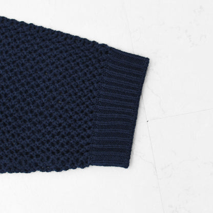 mizuiro ind [ミズイロ インド] mesh crew neck P/O [3-220093] メッシュクルーネックプルオーバー・メッシュニット・鍵編みニット・クルーネック・LADY'S [2025AW]