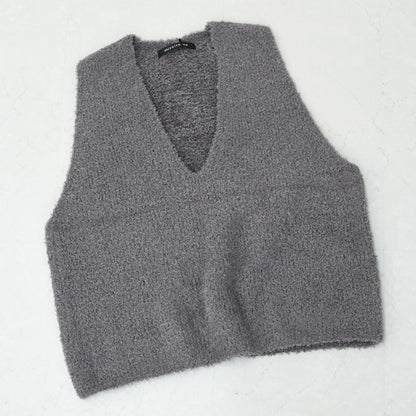 mizuiro ind [ミズイロ インド] hairly V neck vest [3-220095] へアリーVネックベスト・ベスト・Vネックベスト・ニットベスト・LADY'S [2025AW]