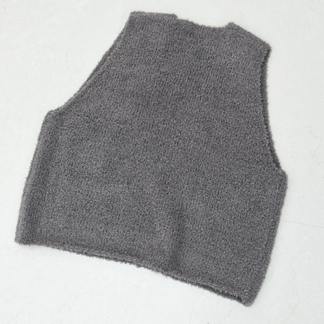 mizuiro ind [ミズイロ インド] hairly V neck vest [3-220095] へアリーVネックベスト・ベスト・Vネックベスト・ニットベスト・LADY'S [2025AW]