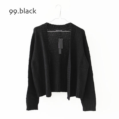 mizuiro ind [ミズイロ インド] Lily-yarn V neck C/D [3-220116] リリヤーンVネックカーディガン・羽織・カジュアル・キレイめ・オープンスタイル・スラブ感・LADY'S [2026AW]