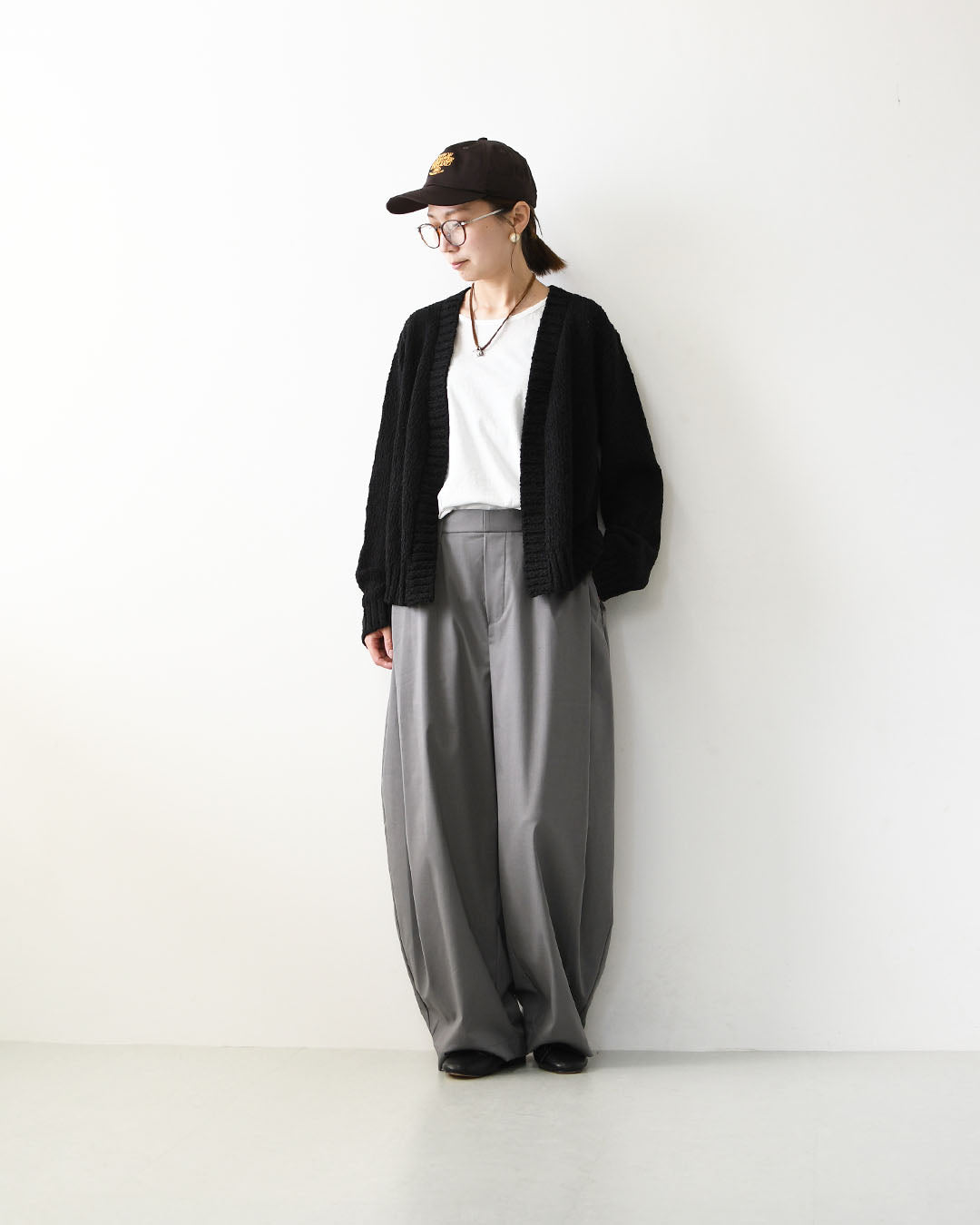 mizuiro ind [ミズイロ インド] Lily-yarn V neck C/D [3-220116] リリヤーンVネックカーディガン・羽織・カジュアル・キレイめ・オープンスタイル・スラブ感・LADY'S [2026AW]