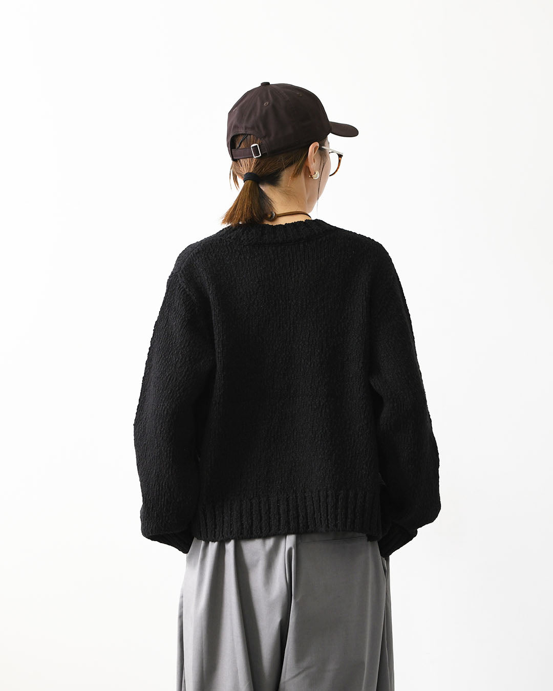 mizuiro ind [ミズイロ インド] Lily-yarn V neck C/D [3-220116] リリヤーンVネックカーディガン・羽織・カジュアル・キレイめ・オープンスタイル・スラブ感・LADY'S [2026AW]