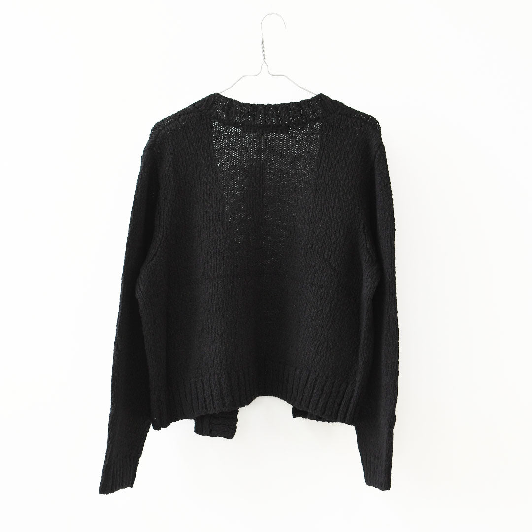 mizuiro ind [ミズイロ インド] Lily-yarn V neck C/D [3-220116] リリヤーンVネックカーディガン・羽織・カジュアル・キレイめ・オープンスタイル・スラブ感・LADY'S [2026AW]