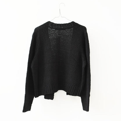 mizuiro ind [ミズイロ インド] Lily-yarn V neck C/D [3-220116] リリヤーンVネックカーディガン・羽織・カジュアル・キレイめ・オープンスタイル・スラブ感・LADY'S [2026AW]
