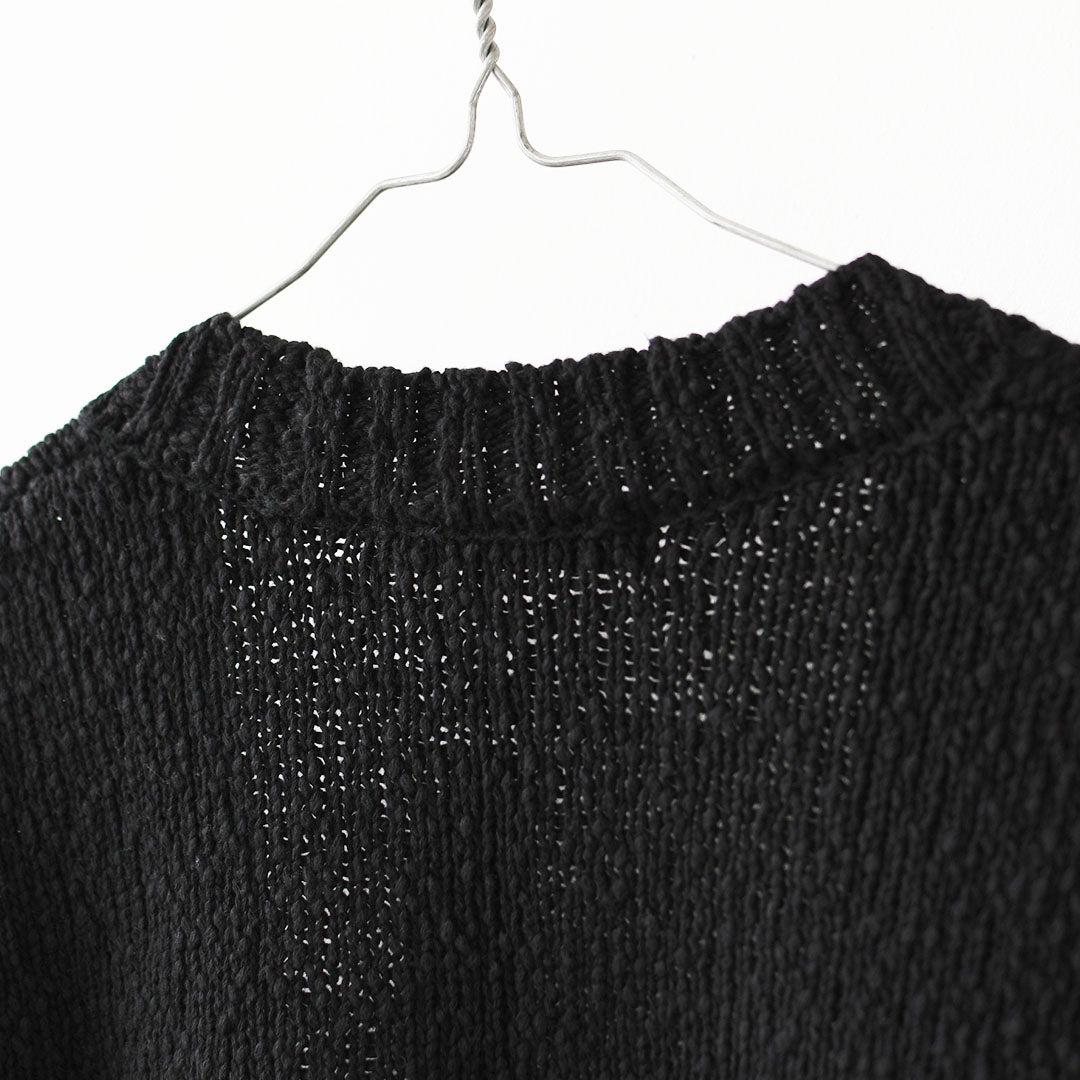 mizuiro ind [ミズイロ インド] Lily-yarn V neck C/D [3-220116] リリヤーンVネックカーディガン・羽織・カジュアル・キレイめ・オープンスタイル・スラブ感・LADY'S [2026AW]