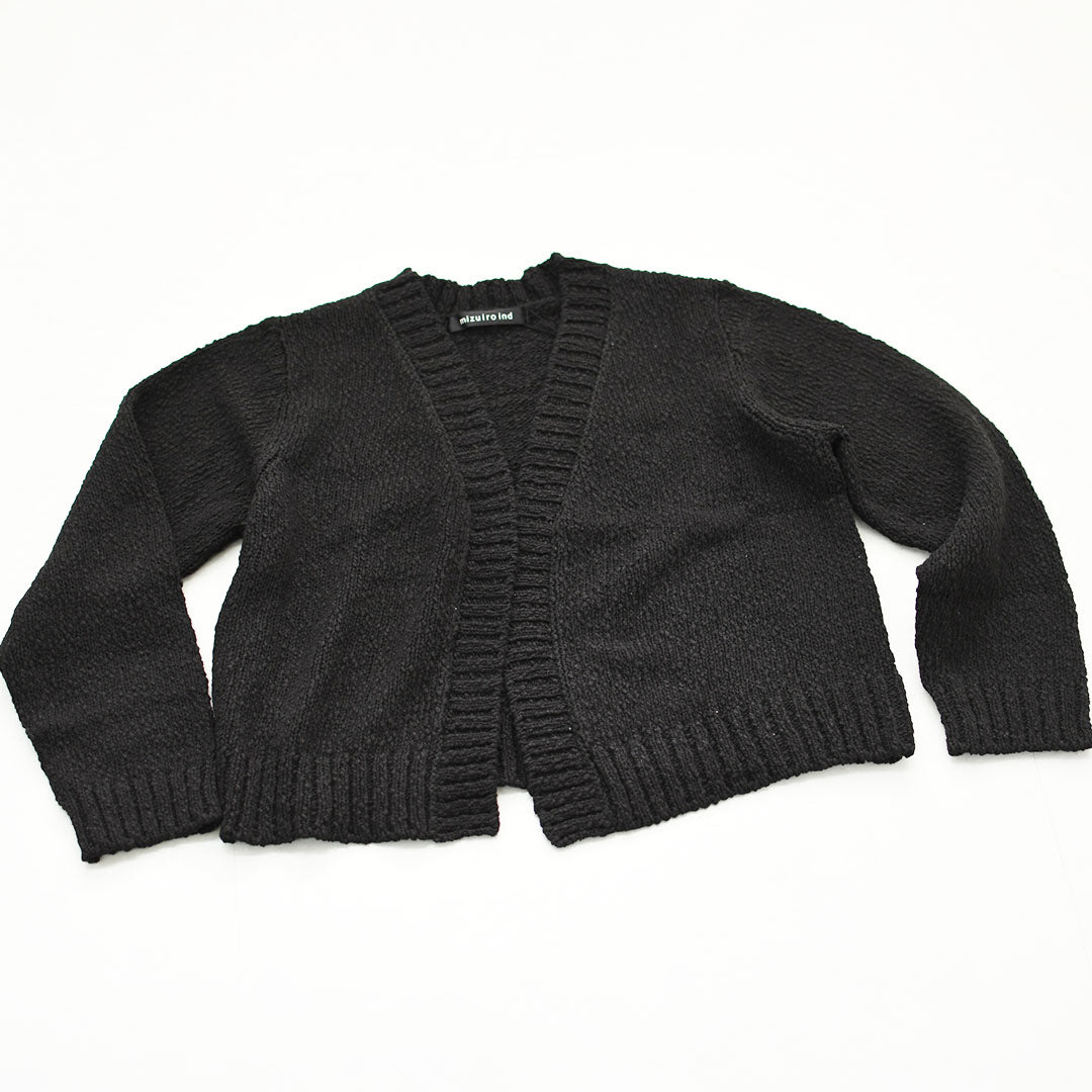 mizuiro ind [ミズイロ インド] Lily-yarn V neck C/D [3-220116] リリヤーンVネックカーディガン・羽織・カジュアル・キレイめ・オープンスタイル・スラブ感・LADY'S [2026AW]