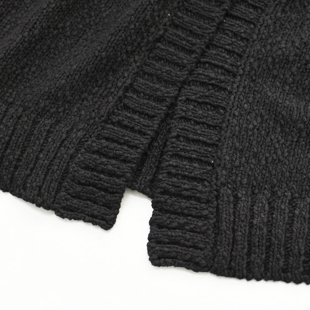 mizuiro ind [ミズイロ インド] Lily-yarn V neck C/D [3-220116] リリヤーンVネックカーディガン・羽織・カジュアル・キレイめ・オープンスタイル・スラブ感・LADY'S [2026AW]