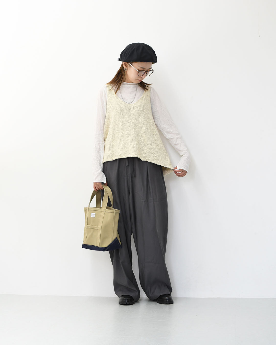 mizuiro ind [ミズイロ インド] Lily-yarn vest [3-220118] リリーヤーンベスト・ベスト・ニットベスト・スラブニット・LADY'S [2025AW]