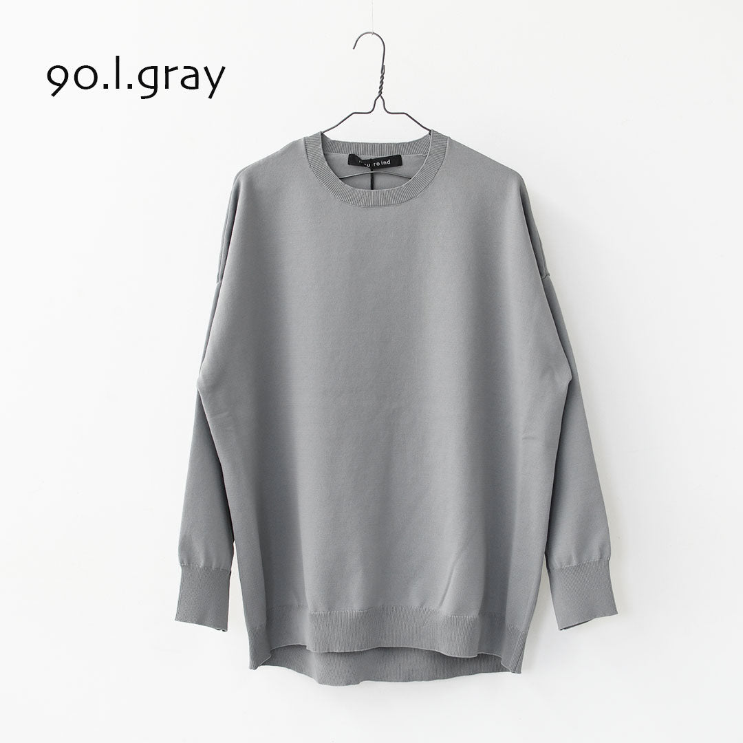 mizuiro ind [ミズイロ インド] crew neck wide P/O [3-220122] クルーネックワイドプルオーバー [2025AW]