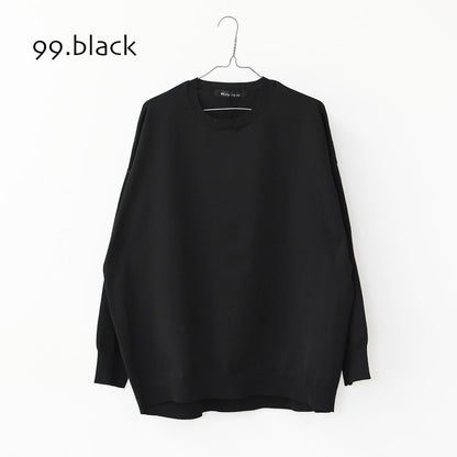 mizuiro ind [ミズイロ インド] crew neck wide P/O [3-220122] クルーネックワイドプルオーバー [2025AW]