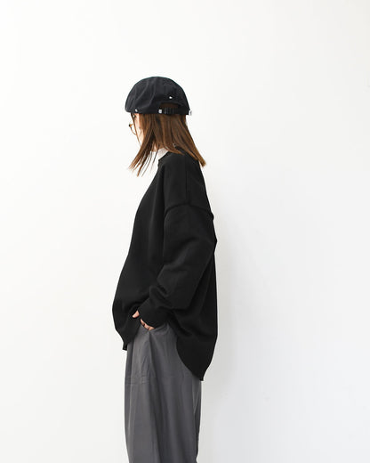 mizuiro ind [ミズイロ インド] crew neck wide P/O [3-220122] クルーネックワイドプルオーバー [2025AW]