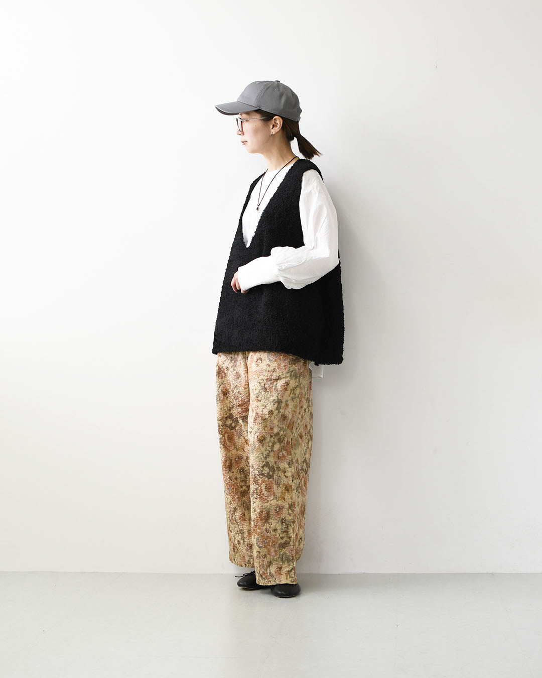 mizuiro ind [ミズイロ インド] hairy yarn V neck P/O [3-220159] ヘアリー ヤーン ブイネック プルオーバー・ベスト・ワイドシルエット・LADY'S [2026AW]