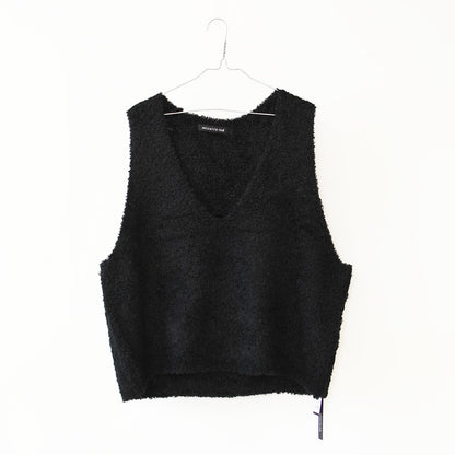 mizuiro ind [ミズイロ インド] hairy yarn V neck P/O [3-220159] ヘアリー ヤーン ブイネック プルオーバー・ベスト・ワイドシルエット・LADY'S [2026AW]