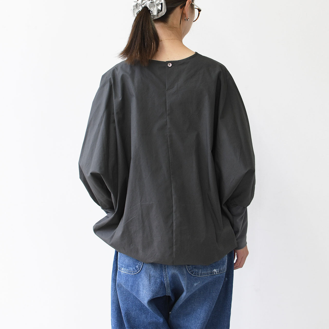 mizuiro ind [ミズイロ インド] crew neck cocoon P/O [3-230082] クルーネックコクーンプルオーバー [2025AW]