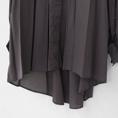 mizuiro ind [ミズイロ インド] pin tucked puff slv shirt [3-230083] ピンタックパフスリーブシャツ・コットンシャツ・スタンドカラー・パフスリーブ袖・長袖・LADY'S [2025AW]