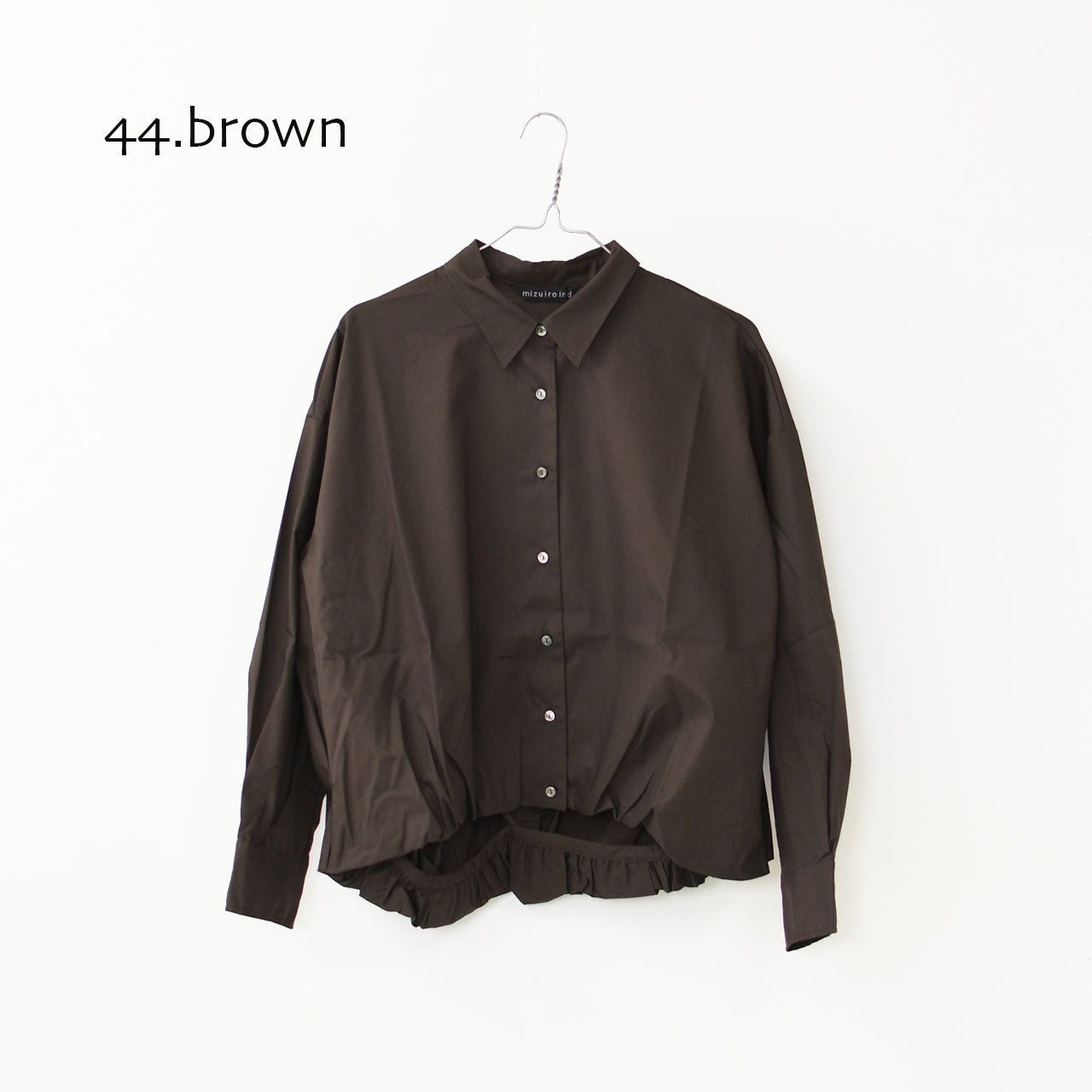 mizuiro ind [ミズイロ インド] ballon shirt [3-230094] バルーンシャツ [2025AW]