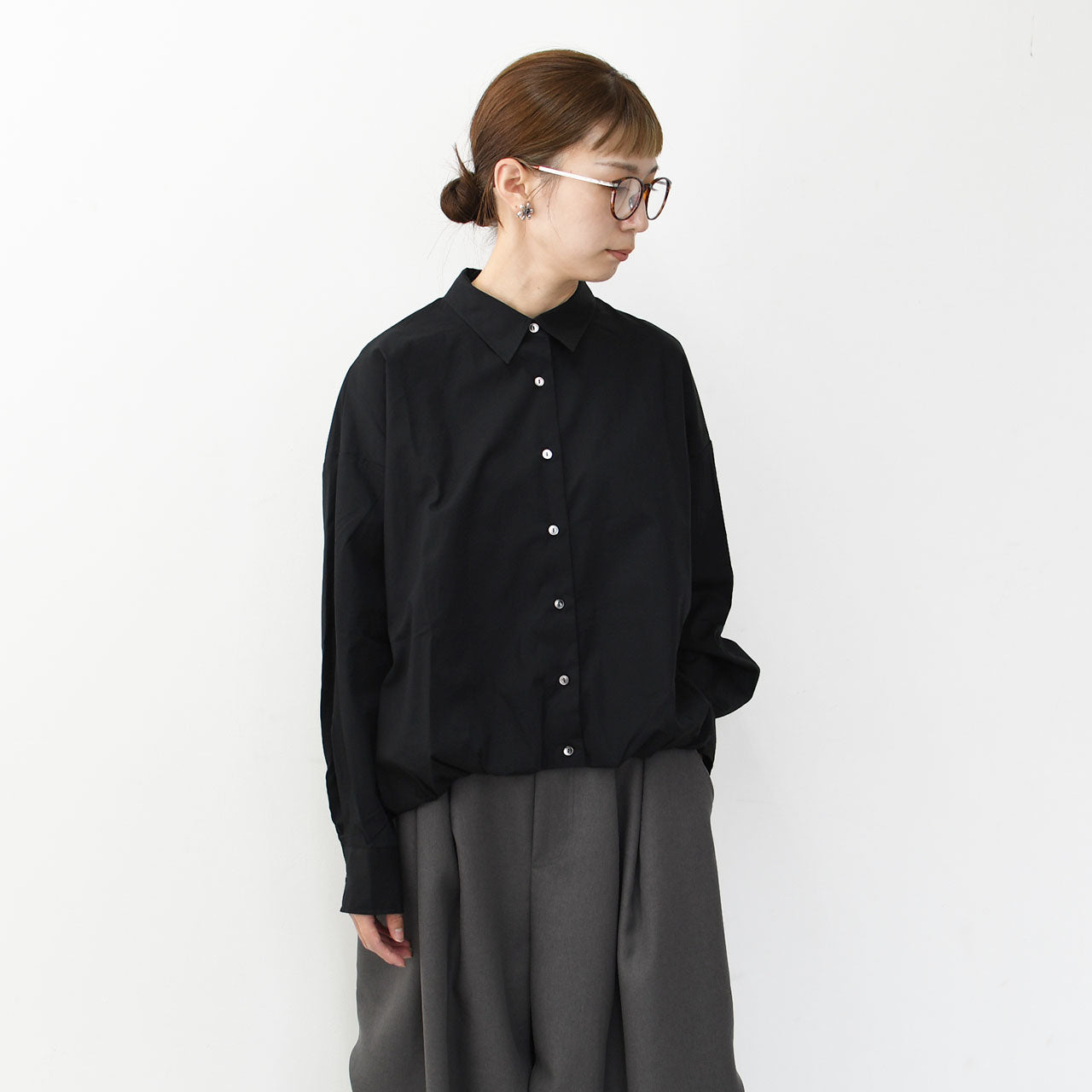 mizuiro ind [ミズイロ インド] ballon shirt [3-230094] バルーンシャツ [2025AW]