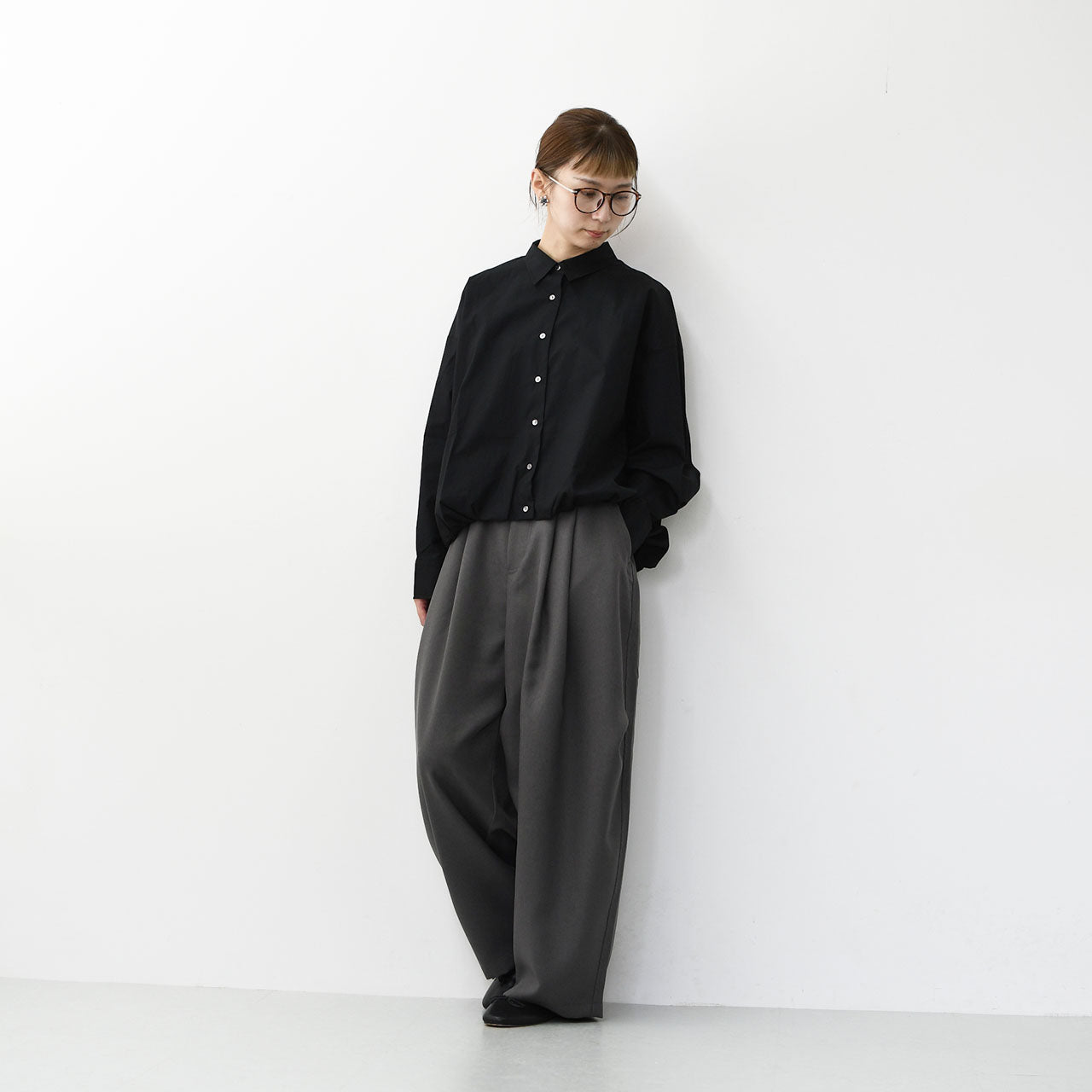 mizuiro ind [ミズイロ インド] ballon shirt [3-230094] バルーンシャツ [2025AW]