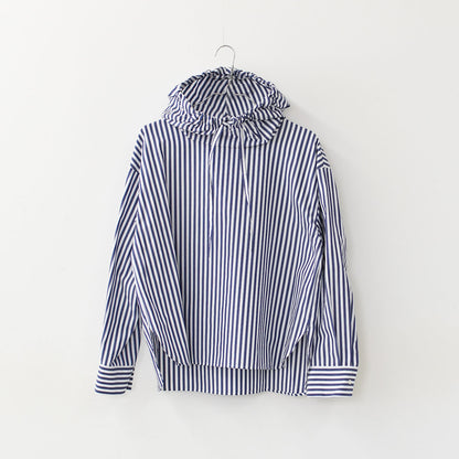 mizuiro ind [ミズイロ インド] stripe hooded shirt [3-230100] ストライプフーデッドシャツ [2025AW]