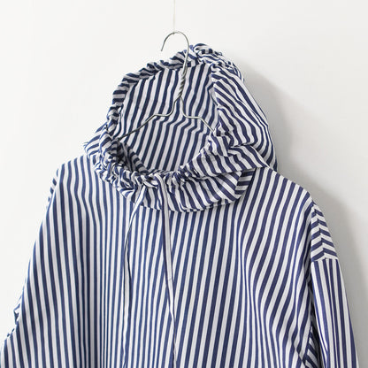 mizuiro ind [ミズイロ インド] stripe hooded shirt [3-230100] ストライプフーデッドシャツ [2025AW]