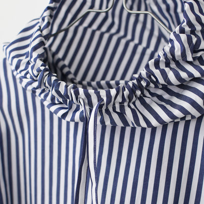 mizuiro ind [ミズイロ インド] stripe hooded shirt [3-230100] ストライプフーデッドシャツ [2025AW]