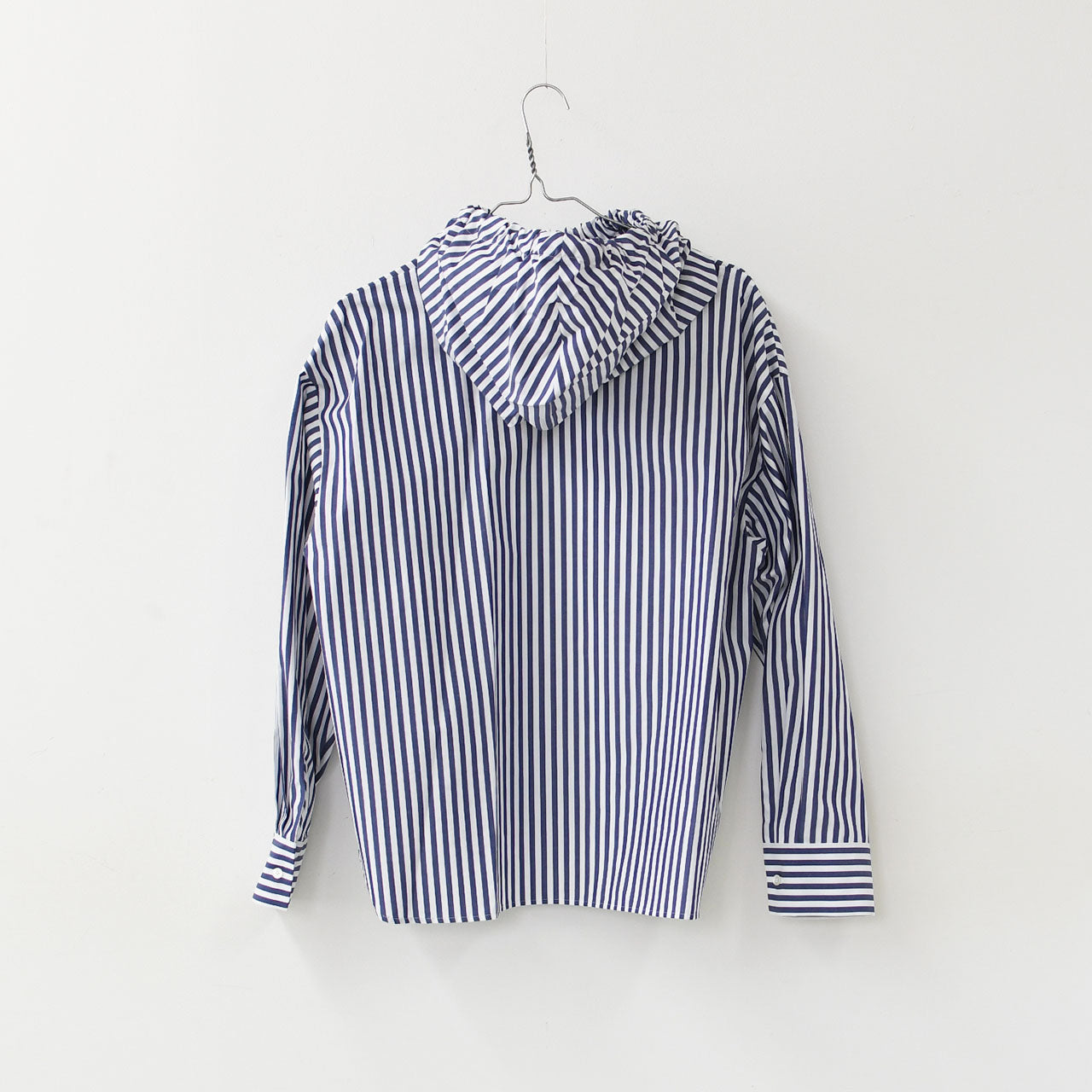 mizuiro ind [ミズイロ インド] stripe hooded shirt [3-230100] ストライプフーデッドシャツ [2025AW]