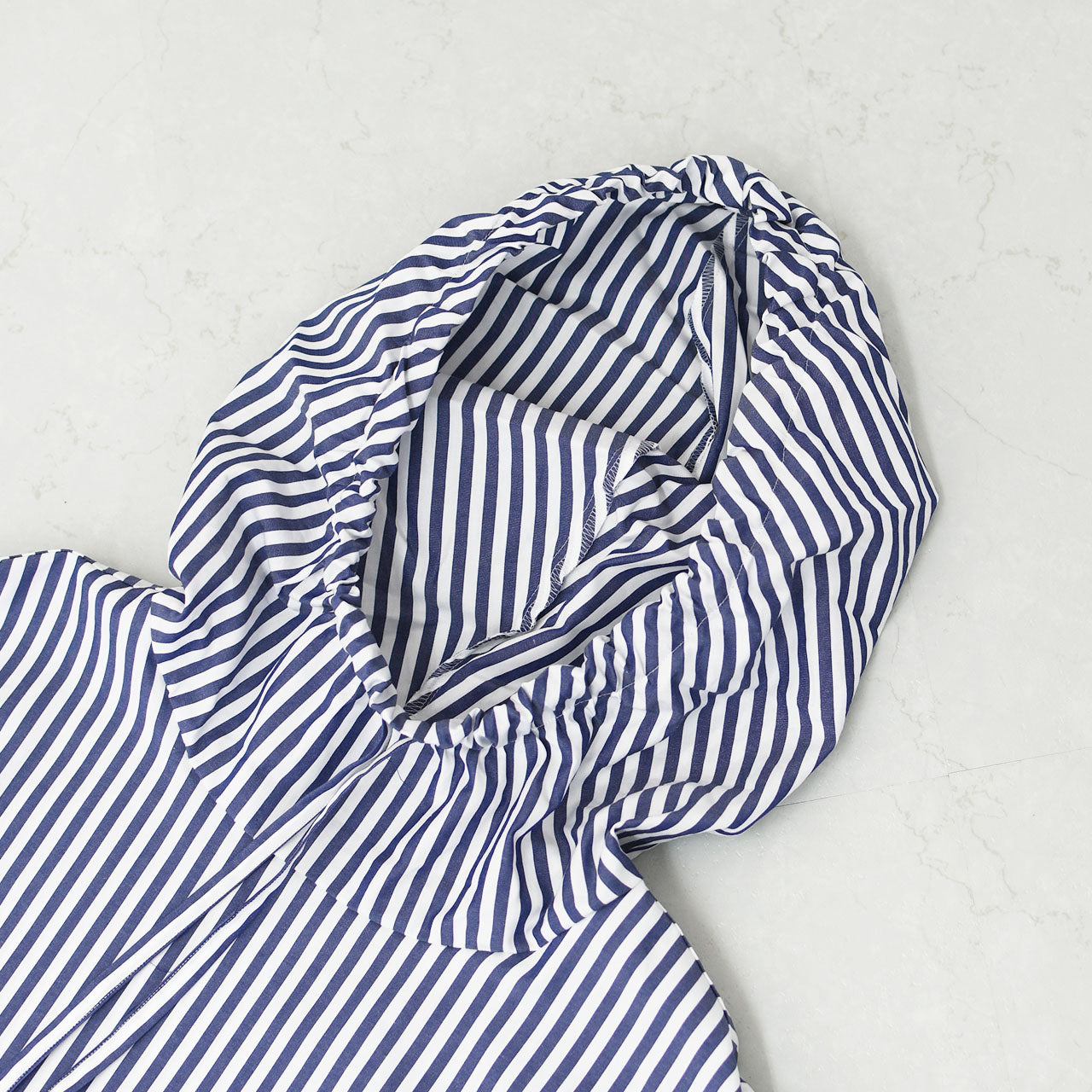 mizuiro ind [ミズイロ インド] stripe hooded shirt [3-230100] ストライプフーデッドシャツ [2025AW]