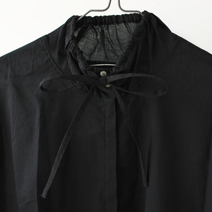 mizuiro ind [ミズイロ インド] gathered stand collar shirt [3-230106] ギャザースタンドカラーシャツ [2025AW]