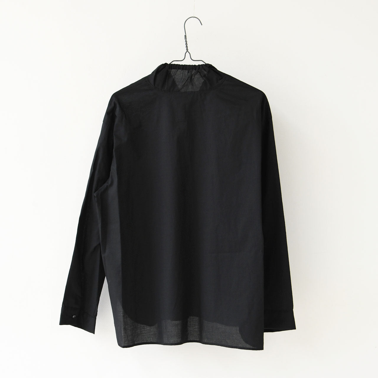 mizuiro ind [ミズイロ インド] gathered stand collar shirt [3-230106] ギャザースタンドカラーシャツ [2025AW]