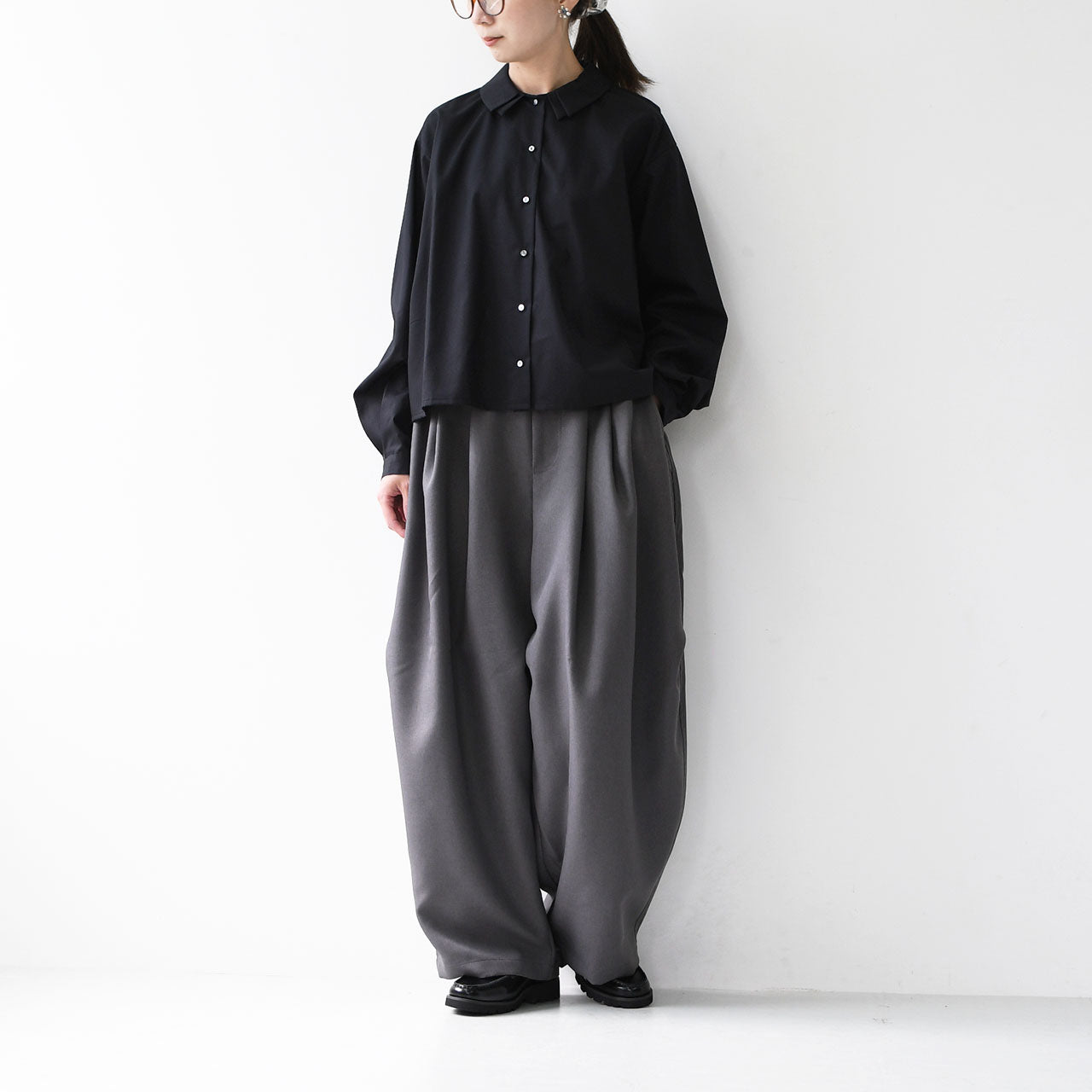mizuiro ind [ミズイロ インド] double collars shirt [3-230120] ダブルカラーシャツ [2025AW]