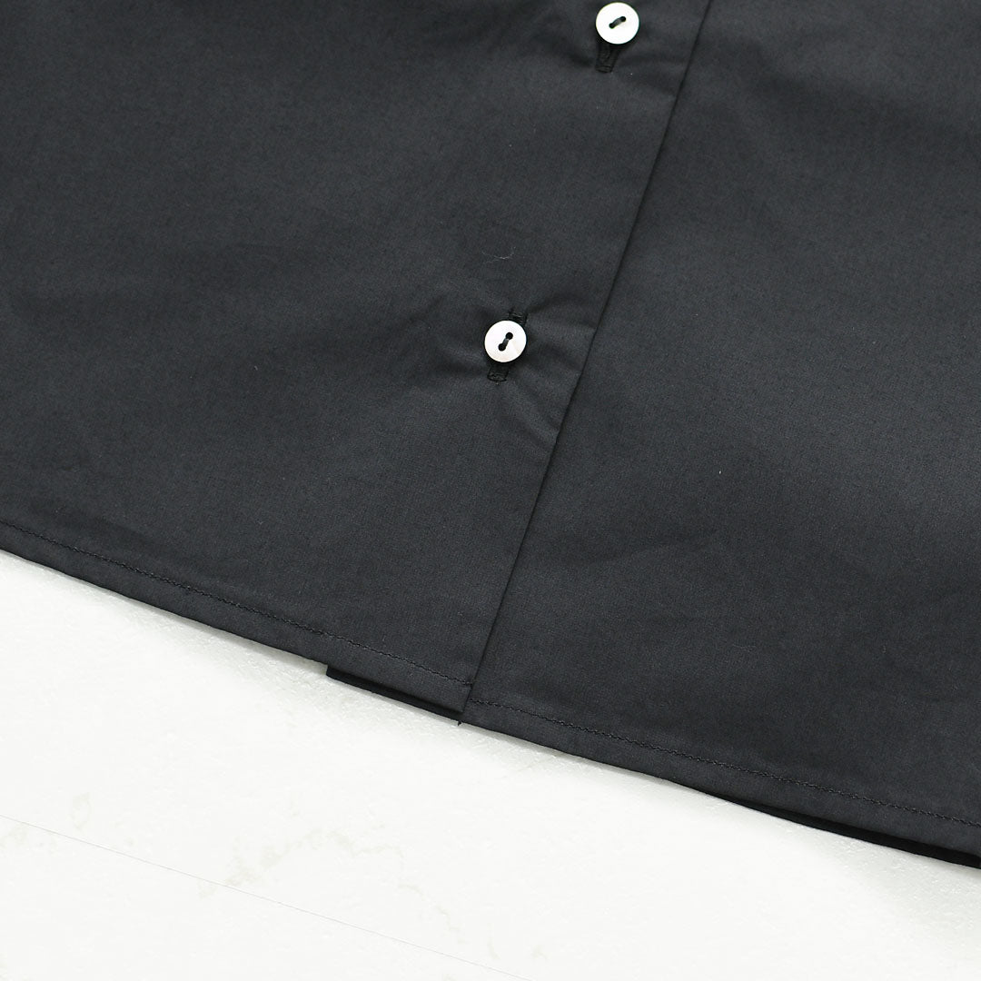 mizuiro ind [ミズイロ インド] pleats collar shirt [3-230124] プリーツ カラー シャツ・プリーツ襟・無地・シンプル・キレイめ・LADY'S [2026AW]