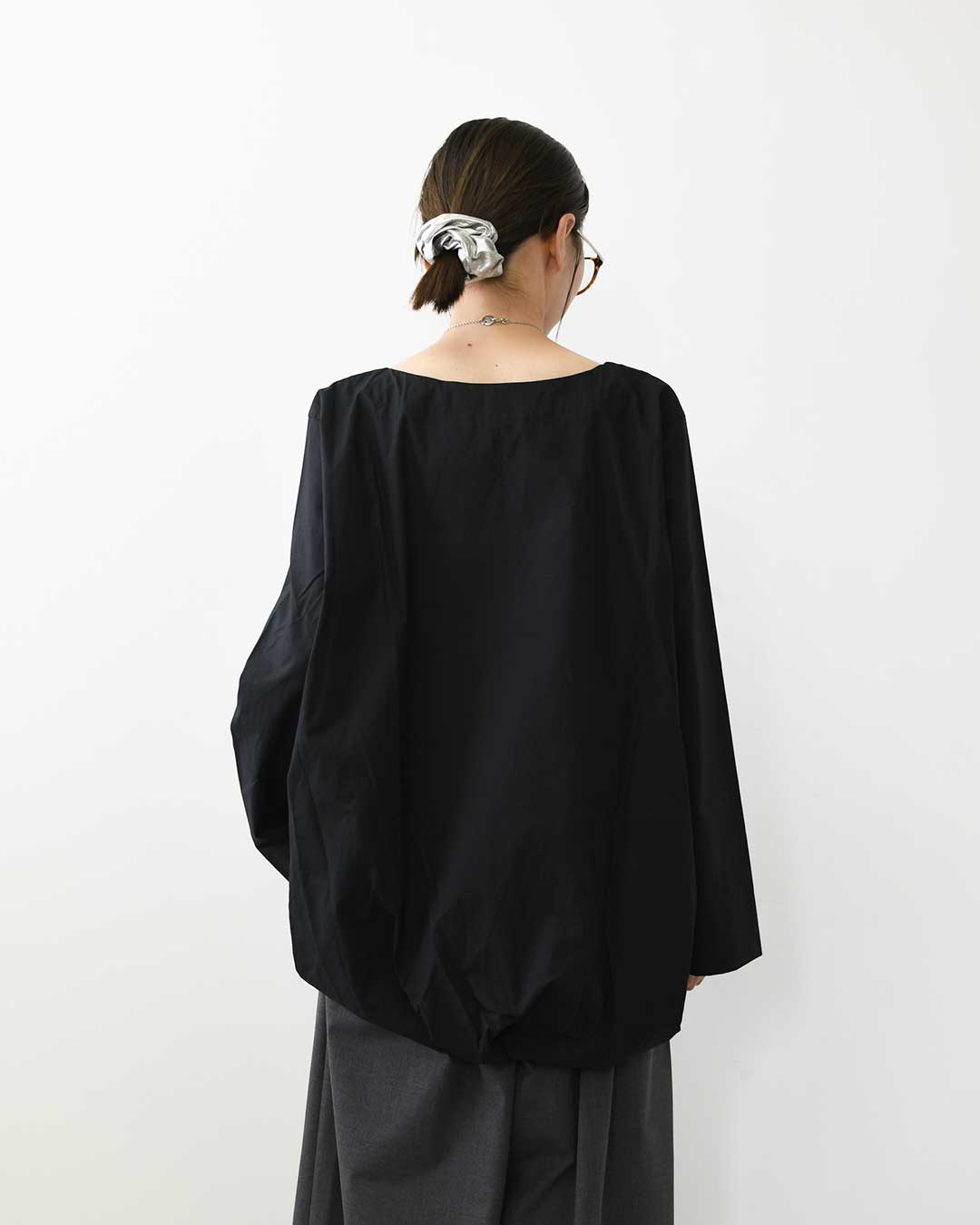 mizuiro ind [ミズイロ インド] drawstrings crew neck P/O [3-230127] ドローストリングス クルーネック プルオーバー・クルーネック・ワイドシルエット・ゆったりシルエット・LADY'S [2026AW]