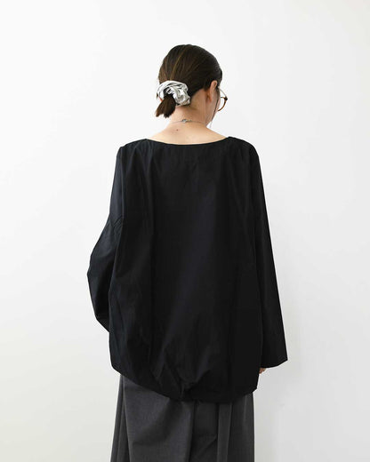 mizuiro ind [ミズイロ インド] drawstrings crew neck P/O [3-230127] ドローストリングス クルーネック プルオーバー・クルーネック・ワイドシルエット・ゆったりシルエット・LADY'S [2026AW]