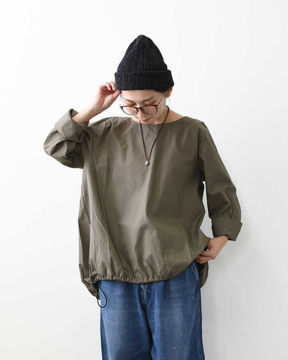 mizuiro ind [ミズイロ インド] drawstrings crew neck P/O [3-230127] ドローストリングス クルーネック プルオーバー・クルーネック・ワイドシルエット・ゆったりシルエット・LADY'S [2026AW]