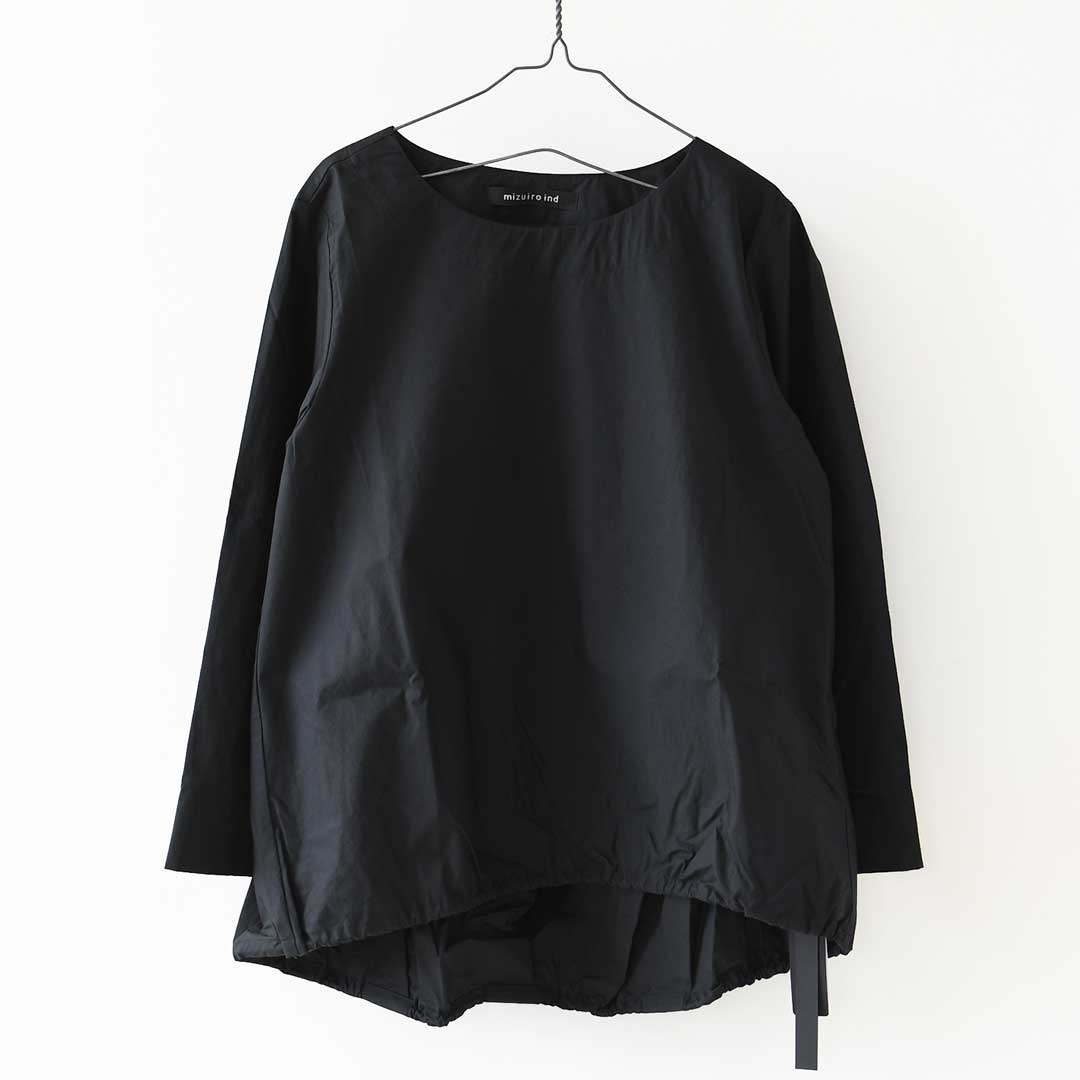 mizuiro ind [ミズイロ インド] drawstrings crew neck P/O [3-230127] ドローストリングス クルーネック プルオーバー・クルーネック・ワイドシルエット・ゆったりシルエット・LADY'S [2026AW]