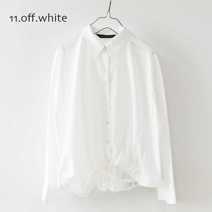mizuiro ind [ミズイロ インド] long sleeve ballon shirt [3-230132] ロングスリーブバルーンシャツ・コットンシャツ・カジュアル・きれいめ・長袖・LADY'S [2026AW]