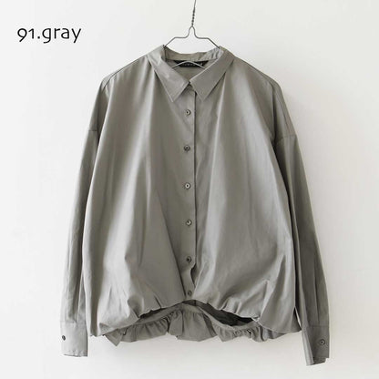 mizuiro ind [ミズイロ インド] long sleeve ballon shirt [3-230132] ロングスリーブバルーンシャツ・コットンシャツ・カジュアル・きれいめ・長袖・LADY'S [2026AW]
