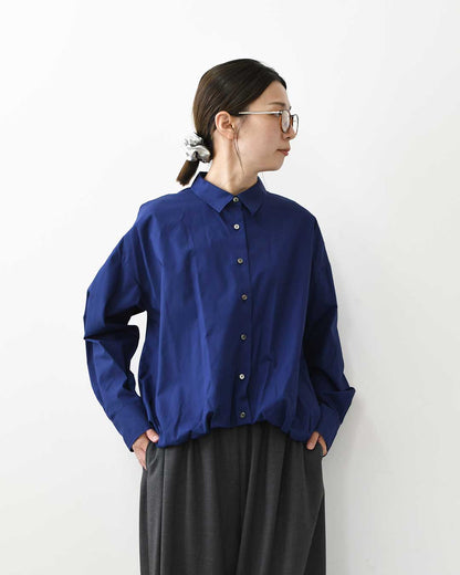 mizuiro ind [ミズイロ インド] long sleeve ballon shirt [3-230132] ロングスリーブバルーンシャツ・コットンシャツ・カジュアル・きれいめ・長袖・LADY'S [2026AW]